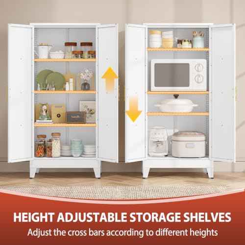 61" H Kitchen Storage Cabinet with Doors