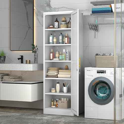 Metal Locker Tall Narrow Storage Cabinet