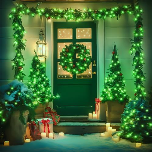91.5ft Connectable 250 LED Green Christmas String Lights Indoor (91.5 Foot)