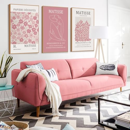 Matisse Pink Framed Wall Art Set