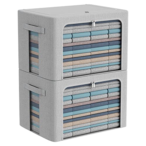 Clothes Storage Bins Box (2 Count)