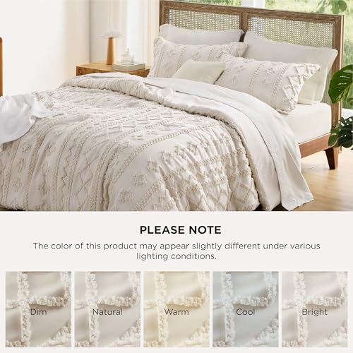 Tufted Boho Comforter Set Oversized King Size