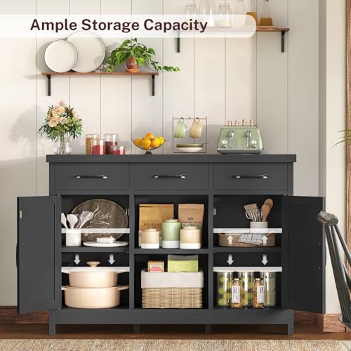 Coffee Bar Cabinet with 3 Drawers