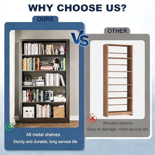 Bookshelf Heavy Duty Metal Book Shelf