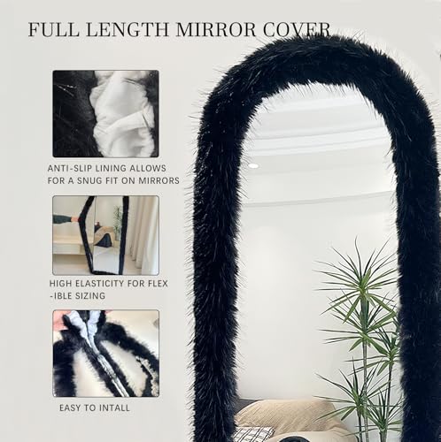 Fluffy Mirror Frame Cover for Arched & Full