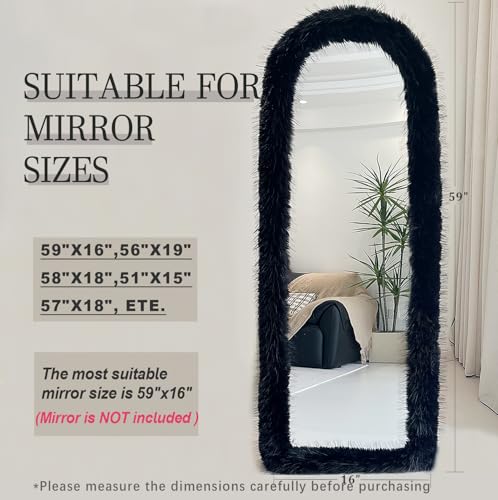 Fluffy Mirror Frame Cover for Arched & Full