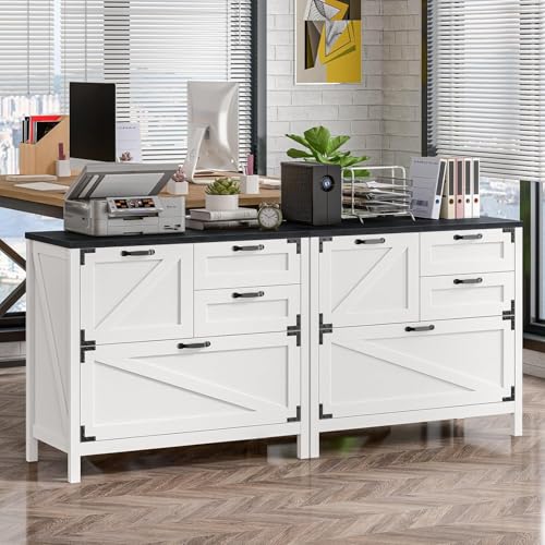 4 Drawer Wood Lateral File Cabinets for Home Office