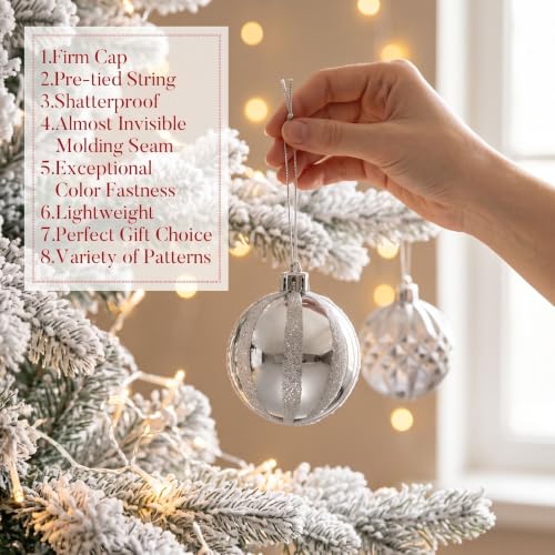 30ct Christmas Tree Decorations Ball Ornaments 2.36 Inches (30 Count)