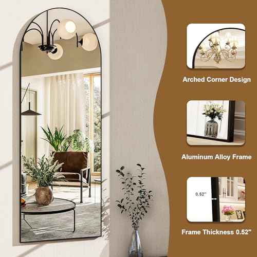 59"x16" Arched Full Length Mirror