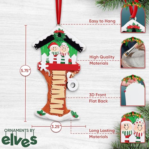 3D Treehouse Family of 9 Ornament 2026 Personalized Family Christmas Ornaments 2026