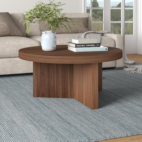 32" Scandinavian Fluted Coffee Table