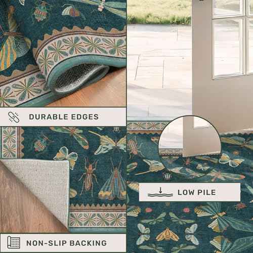 Vintage Green Runner Rug for Hallway 3x12 (36 Sq Ft)