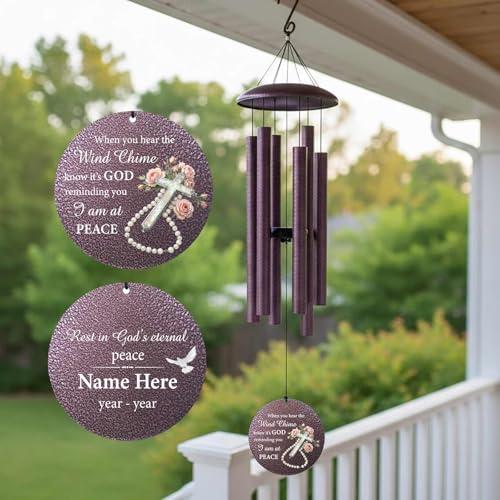 Personalized Outside Wind Chimes for Loss Mother Father