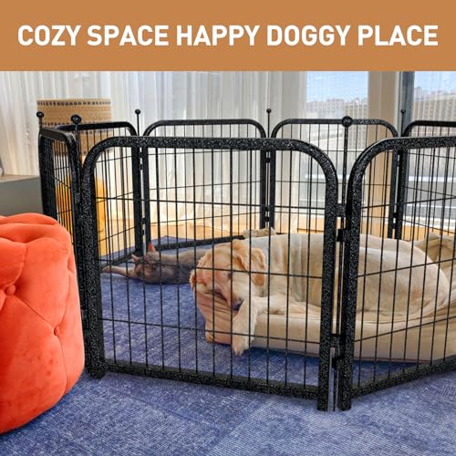 Metal Dog Playpen 45in H 24 Panels Heavy Duty Dog Fence