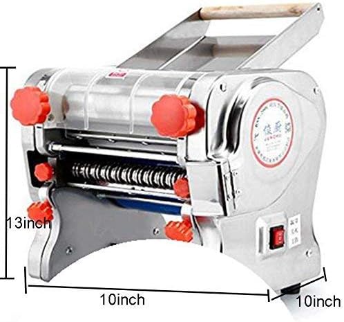 Hengwei 750W 110V Stainless Steel Commercial Electric Noodle Making Pasta Maker Dough Roller Noodle Cutting Machine(Noodle Width 18CM,Knife Length 18CM,Noodle Width 3mm / 9mm)