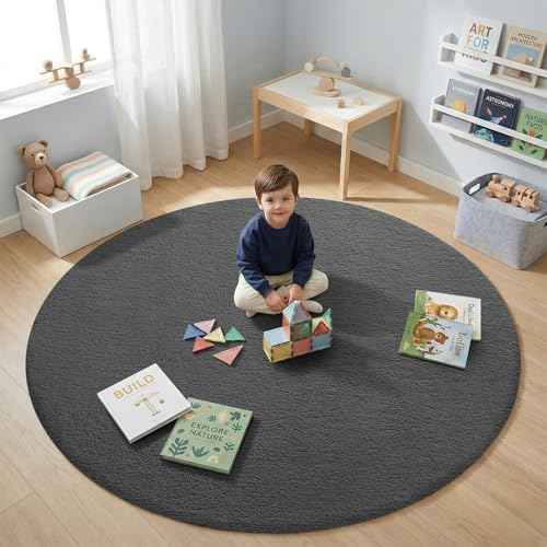 4ft Round Rugs for Bedroom Living Room (12.25 Sq Ft)