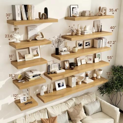 Deep Floating Shelves 48x12” Set of 2 (2 Count)