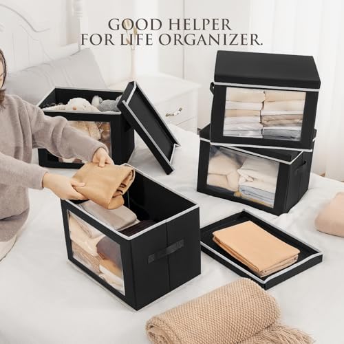 Storage Bins with Lids (4 Count)