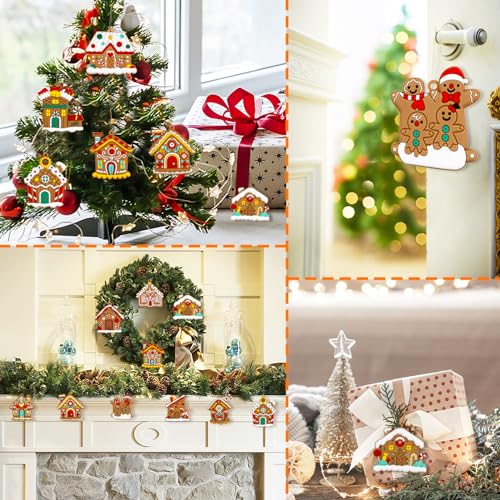 Gingerbread House Ornaments Christmas Tree Decoration (12 Count)