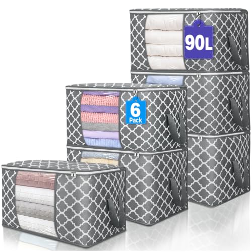 90L Large Storage Bags (6 Count)