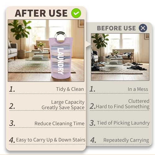 115L Collapsible Laundry Bag with Handle