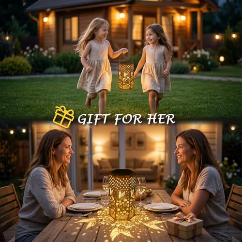 Hummingbird Solar Lantern 2Pack Gifts for Women Mom Grandma