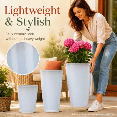Set of 3 Tall Planter