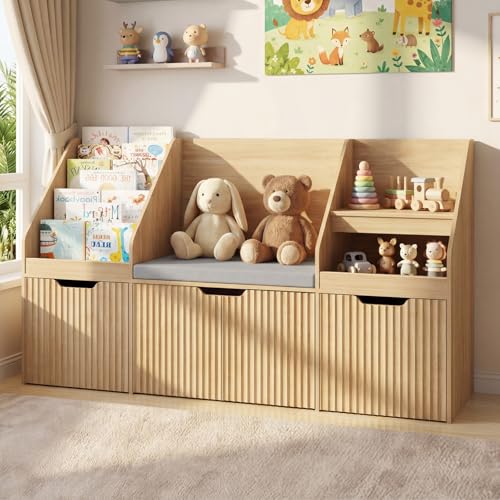 Kids Bookshelf with Reading Nook