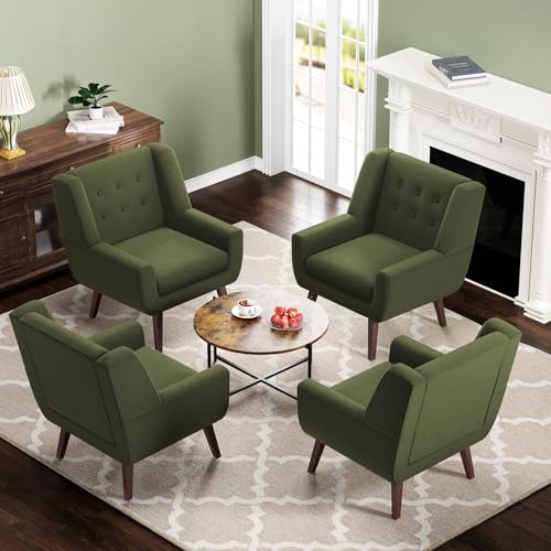 Accent Chair Upholstered Button Tufted Armchair