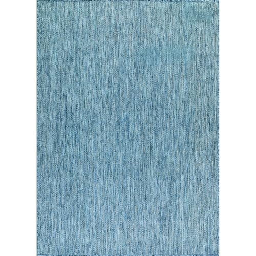 Washable Indoor Outdoor Rug Weather Resistant Carpet Modern Solid for Porch Deck Balcony Backyard Patio Rug 10x14 Aqua Blue