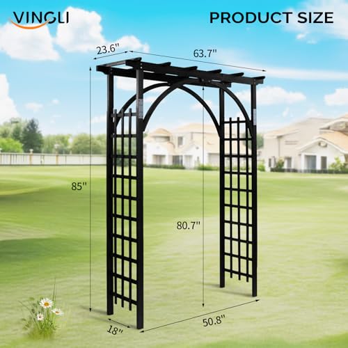 85in Wooden Arbor Garden Arch