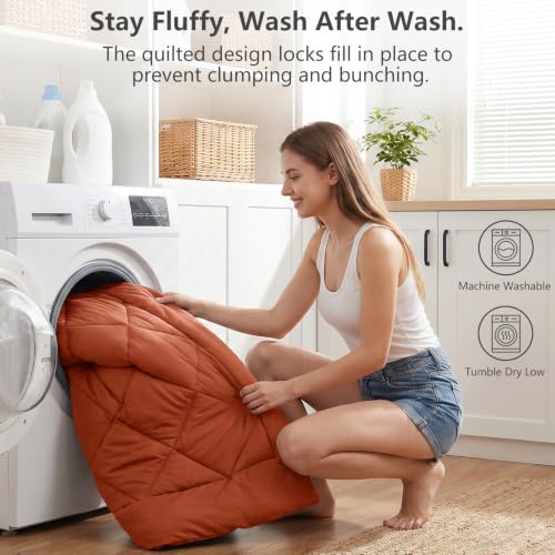 Queen Comforter Set Burnt Orange