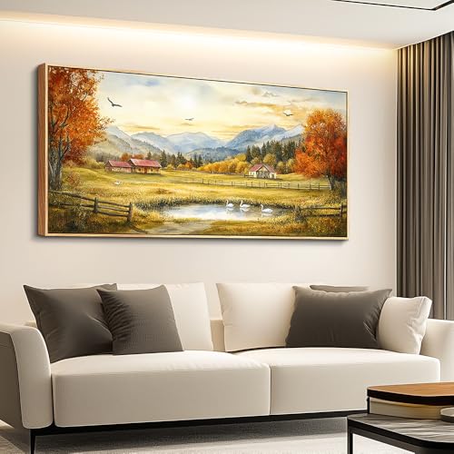 Large Canvas Wall Decor For Living Room Wall Art For Farmhouse Office Mural For Bedroom Ink