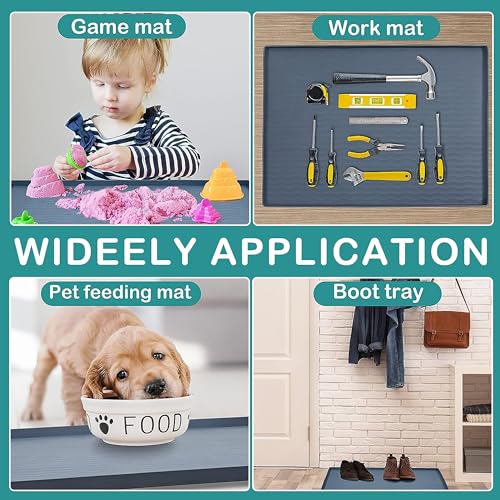 Waterproof Silicone Under Sink Mat 34'' x 22'' Shelf Liner for Kitchen and Bathroom