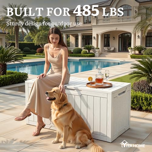 100 Gallon Large Outdoor Deck Box