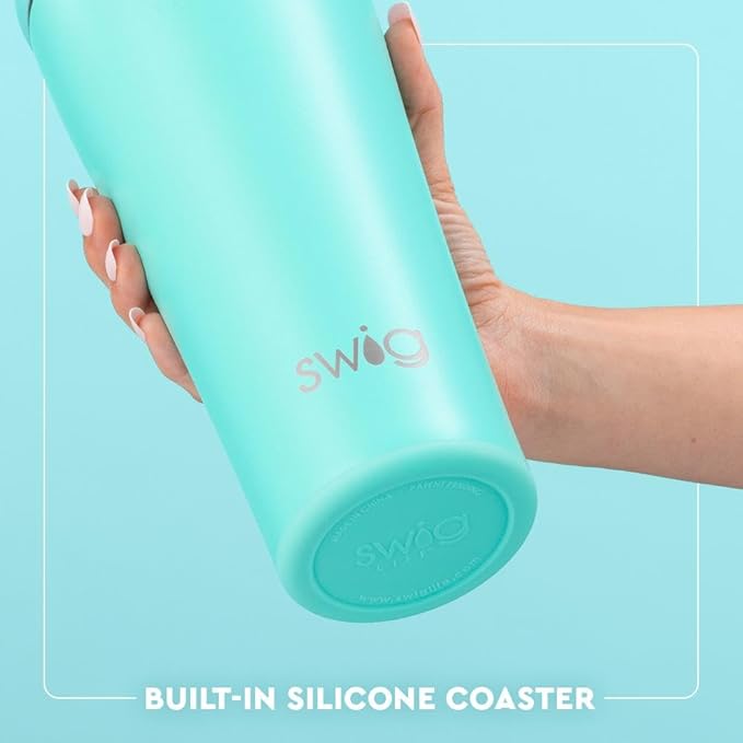 Swig Life 32oz Straw Tumbler, Travel Coffee Tumbler with Lid, Cup Holder Friendly Travel Coffee Mug, Stainless Steel, 32 oz Reusable Insulated Coffee Mug (Saturdays In Columbia SC)