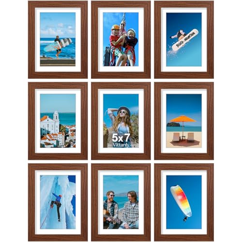 5x7 Picture Frames Set of 9 (9 Count)