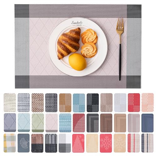 Placemats Set of 6 Washable Indoor (6 Count)