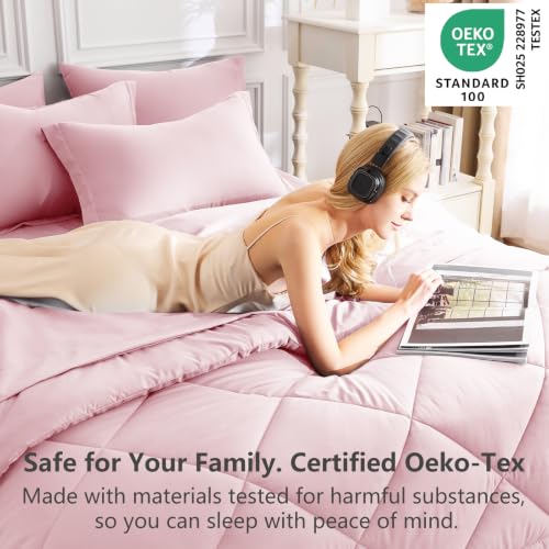 Oversized King Size Comforter Set Pink