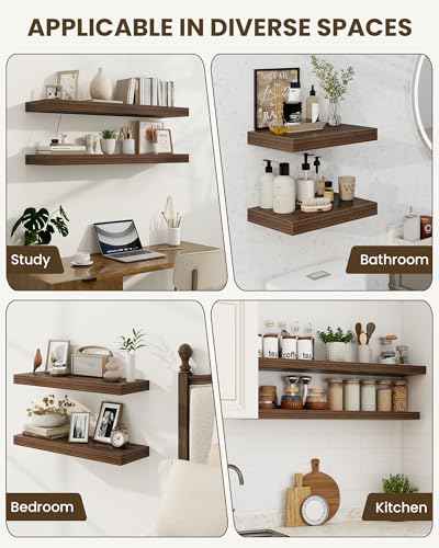 30" Floating Shelves for Wall (2 Count)