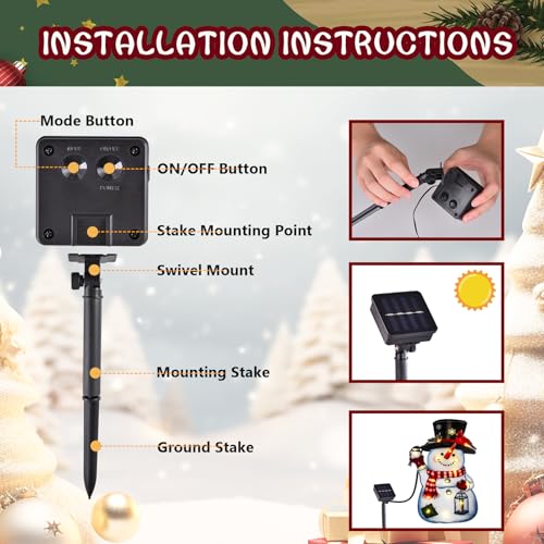 Lighted Christmas Snowman Garden Flag