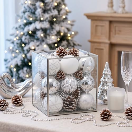 30ct Christmas Tree Decorations Ball Ornaments 2.36 Inches (30 Count)