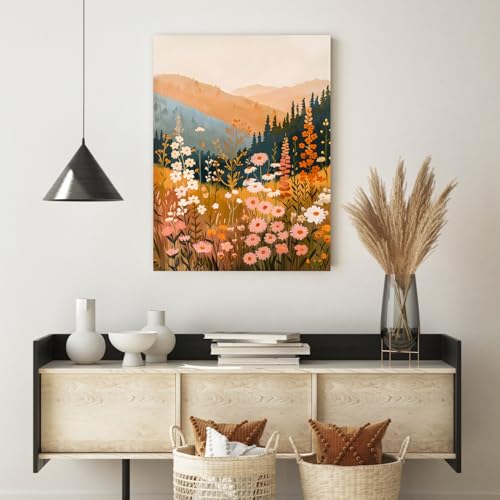 Framed Mountain Wildflower Wall Art Set of 3 (3 Count)