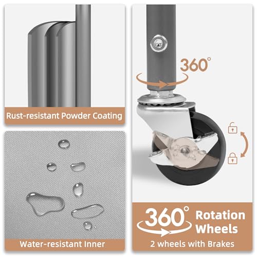 80 Liters Vertical Rolling Laundry Hamper