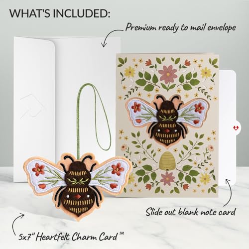 Everyday Handmade Botanical Bee HeartFelt Charm Card