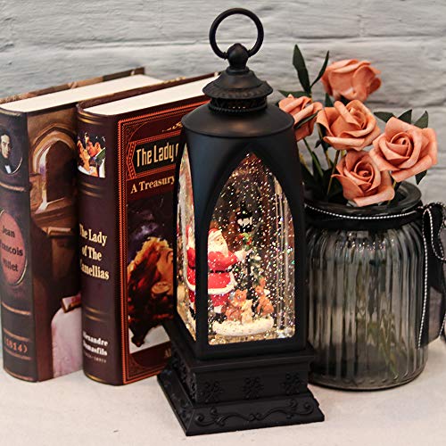 12” Christmas Snow Globe Lantern Snowman with Music & Timer