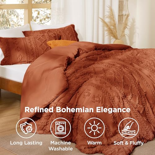 Tufted Boho Comforter Set Full Size