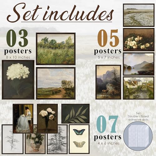 15 Pcs Vintage Wall Art Decor (15 Count)