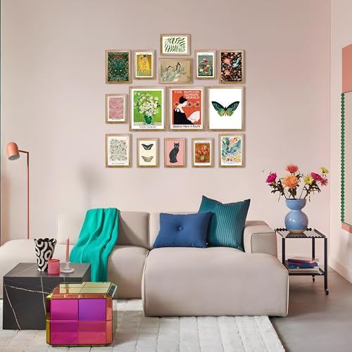 Eclectic Framed Wall Art Set of 15 (15 Count)
