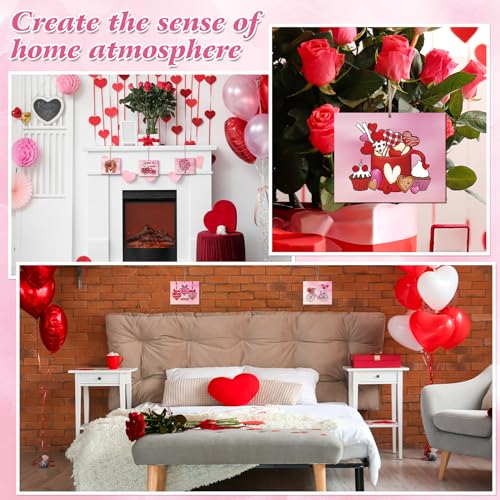 10 Pieces Large Valentine's Day Unfinished Wood Crafts to Paint for Adults